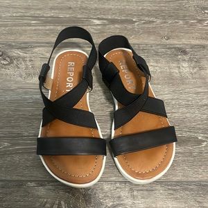 Girls size 1 black sandals